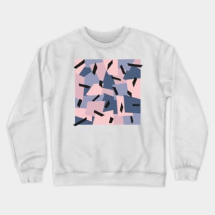 Patches Abstract Pattern (black, blue, pink, gray) Crewneck Sweatshirt